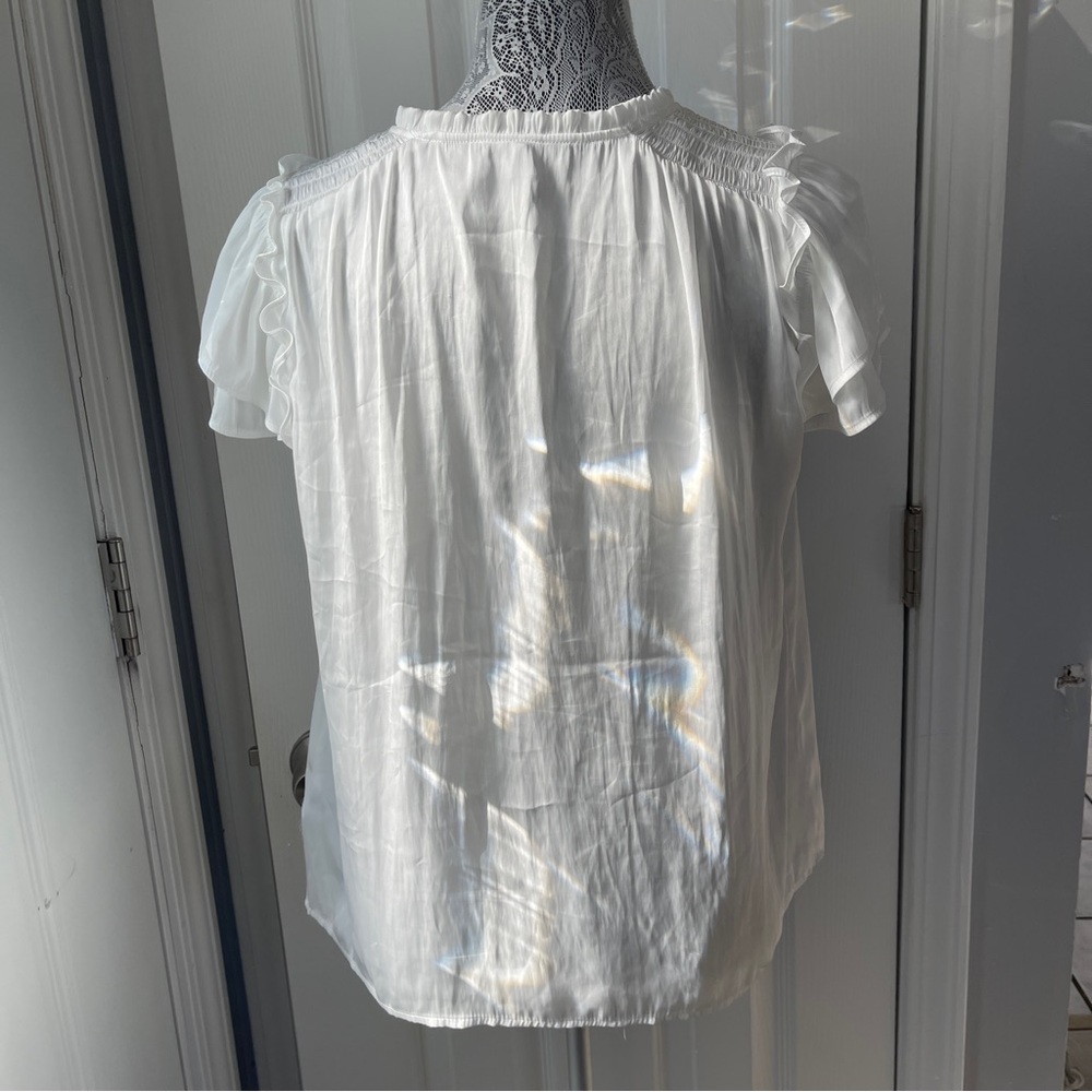 PAIGE Laramie Flutter-Sleeve Top blouse size Small - Picture 6 of 12